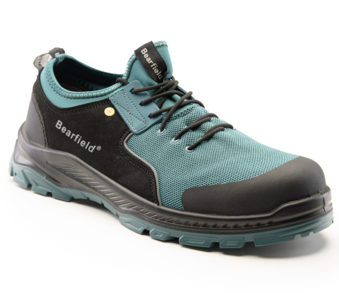 buty robocze Bolton Bearfield S1PS SR FO ESD Metal Free Polstar - półbuty robocze z kompozytowym podnoskiem turkusowo-czarne buty robocze Bolton Bearfield S1PS SR FO ESD Metal Free Polstar - półbuty robocze z kompozytowym podnoskiem turkusowo-czarne