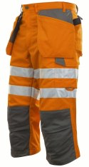6510 SPODNIE ¾ HV KLASA 2 SPODNIE ROBOCZE ODBLASKOWE Z PASAMI PROJOB ProJob Orange -17