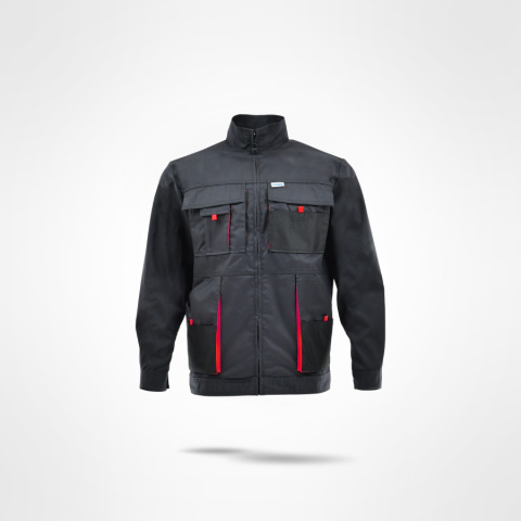Sara Workwear King bluza robocza grafitowo-czerwona Sara Workwear King bluza robocza grafitowo-czerwona