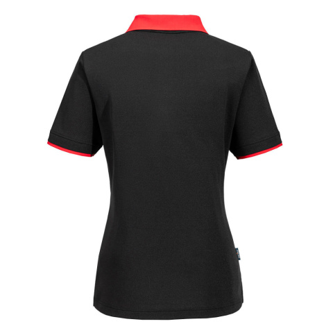 Portwest PW219 PW2 damska koszulka robocza polo czarno-czerwona Portwest PW219 PW2 damska koszulka robocza polo czarno-czerwona