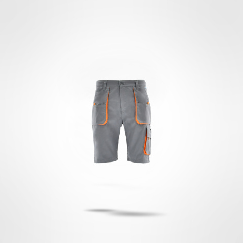 krótkie spodenki robocze Lion Sara Workwear szaro-pomarańczowe krótkie spodenki robocze Lion Sara Workwear szaro-pomarańczowe