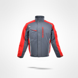 kurtka robocza ocieplana krótka Standard Winter Sara Workwear szaro-czerwona