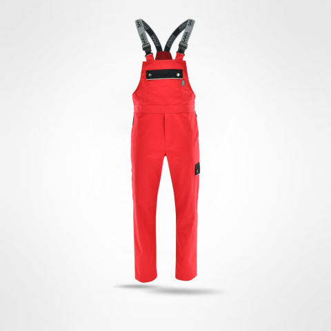 Sara Workwear Ajaks spodnie robocze ogrodniczki czerwone