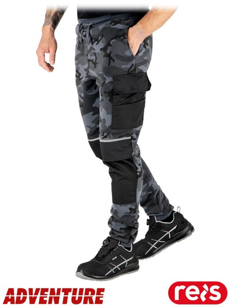 spodnie robocze do pasa dresowe męskie BUZON Reis moro-czarny spodnie robocze do pasa dresowe męskie BUZON Reis moro-czarny