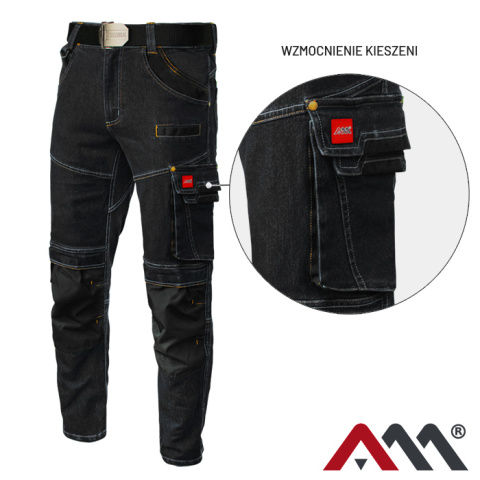Art.Mas. Jeans Stretch Black spodnie robocze do pasa Art.Mas. Jeans Stretch Black spodnie robocze do pasa