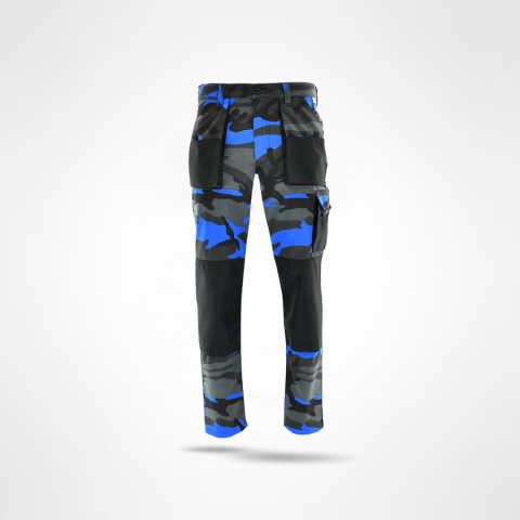 spodnie robocze do pasa King Sara Workwear moro niebieskie spodnie robocze do pasa King Sara Workwear moro niebieskie