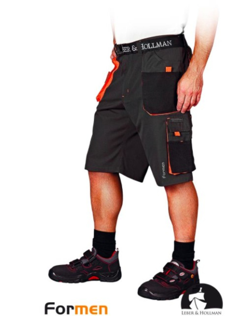 krókie spodenki robocze LH-FMN-TS Leber&Hollman granatowo-czarno-czerwone krókie spodenki robocze LH-FMN-TS Leber&Hollman granatowo-czarno-czerwone