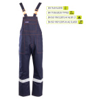 spodnie robocze ogrodniczki trudnopalne z pasami odblaskowymi Profflam Antistatic kat.II Polstar spodnie robocze ogrodniczki trudnopalne z pasami odblaskowymi Profflam Antistatic kat.II Polstar