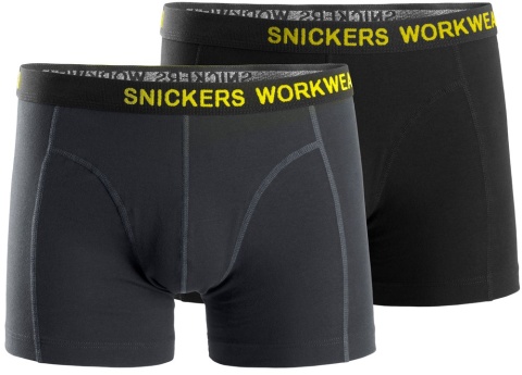Bokserki robocze męskie ze stretchem 2-pak Snickers Workwear 9436 czarne i grafitowe Bokserki robocze męskie ze stretchem 2-pak Snickers Workwear 9436 czarne i grafitowe