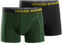 Snickers Workwear 9436 2-pak bokserek męskich czarne i zielone Snickers Workwear 9436 2-pak bokserek męskich czarne i zielone