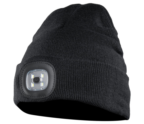 czapka robocza ocieplana z dzianiny LED Chaplin Polstar czarna czapka robocza ocieplana z dzianiny LED Chaplin Polstar czarna