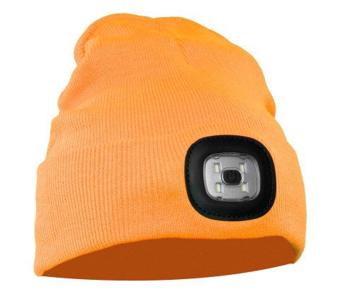 czapka robocza ocieplana z dzianiny LED Chaplin Polstar pomarańczowa czapka robocza ocieplana z dzianiny LED Chaplin Polstar pomarańczowa