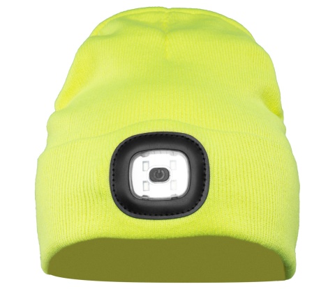 czapka robocza ocieplana z dzianiny LED Chaplin Polstar żółta czapka robocza ocieplana z dzianiny LED Chaplin Polstar żółta