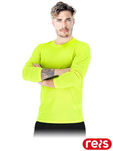 Longsleeve roboczy siateczkowy 100% poliester Reis Porto żółta Longsleeve roboczy siateczkowy 100% poliester Reis Porto żółta