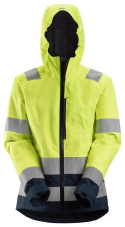 Przeciwdeszczowa kurtka damska odblaskowa 1347 AllroundWork Snickers Workwear żółto-granatowa Przeciwdeszczowa kurtka damska odblaskowa 1347 AllroundWork Snickers Workwear żółto-granatowa