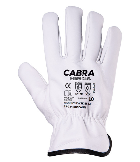 rękawice robocze ocieplane ze skóry licowej koziej G-DRIVE Winter Cabra Polstar rękawice robocze ocieplane ze skóry licowej koziej G-DRIVE Winter Cabra Polstar