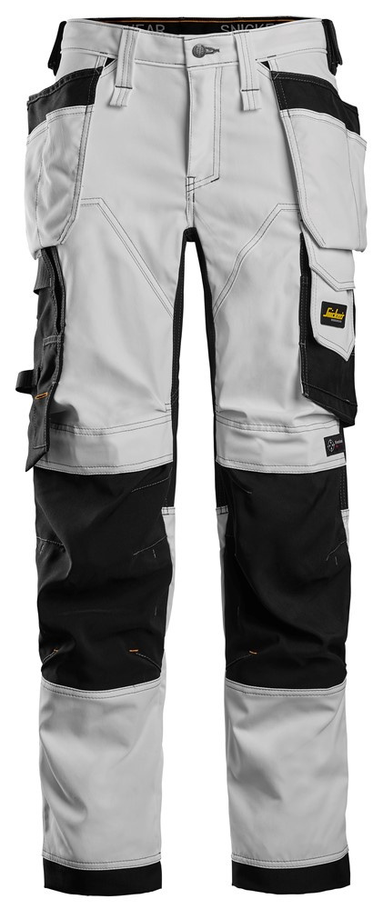Spodnie bhp do pasa monterskie damskie Snickers Workwear AllroundWork 6247 białe Spodnie bhp do pasa monterskie damskie Snickers Workwear AllroundWork 6247 białe