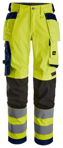 Spodnie robocze odblaskowe damskie Snickers Workwear 6743 żółto-granatowe Spodnie robocze odblaskowe damskie Snickers Workwear 6743 żółto-granatowe