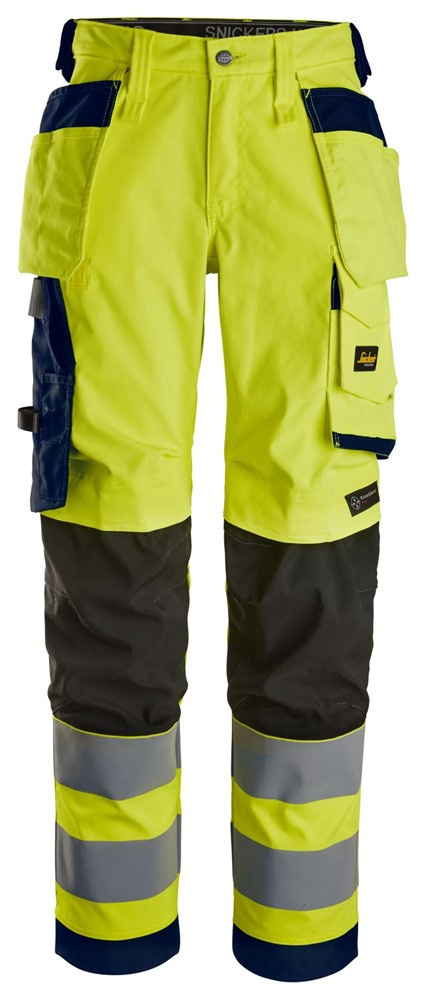 Spodnie robocze odblaskowe damskie Snickers Workwear 6743 żółto-granatowe Spodnie robocze odblaskowe damskie Snickers Workwear 6743 żółto-granatowe