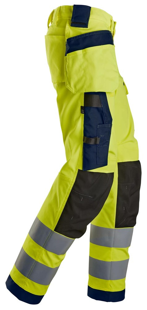 6743 Snickers Workwear spodnie robocze do pasa odblaskowe z kieszeniami żółto-granatowe 6743 Snickers Workwear spodnie robocze do pasa odblaskowe z kieszeniami żółto-granatowe