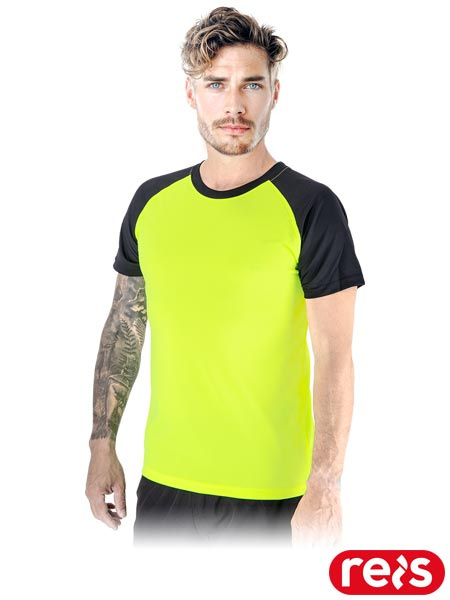 T-shirt roboczy z siateczki Bilbao Reis żółto-czarny T-shirt roboczy z siateczki Bilbao Reis żółto-czarny