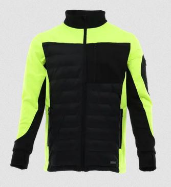 Bluza robocza hybrydowa pikowana Comfort Plus Sara Workwear czarno-żółta Bluza robocza hybrydowa pikowana Comfort Plus Sara Workwear czarno-żółta