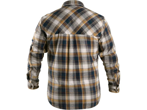 CXS Canis Tim koszula robocza flanelowa męska niebiesko-żółta CXS Canis Tim koszula robocza flanelowa męska niebiesko-żółta