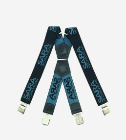 Szelki elastyczne do spodni roboczych Sara Workwear 1-24-002 czarny+petrol Szelki elastyczne do spodni roboczych Sara Workwear 1-24-002 czarny+petrol