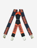 Sara Workwear 1-24-002 uniwersalne szelki do spodni czarno-pomarańczowe Sara Workwear 1-24-002 uniwersalne szelki do spodni czarno-pomarańczowe