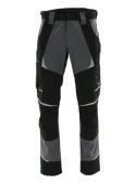 Spodnie bhp do pasa elastyczne ze stretchem Sara Workwear Cottonflex czarno-szare