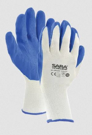 rękawice robocze powlekane lateksem RPL010 Bluemax Sara Workwear rękawice robocze powlekane lateksem RPL010 Bluemax Sara Workwear