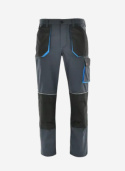 spodnie robocze do pasa Rambo Sara Workwear szaro-niebieskie spodnie robocze do pasa Rambo Sara Workwear szaro-niebieskie