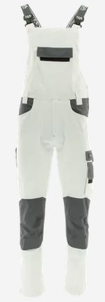 spodnie robocze ogrodniczki Sara Workwear Actiflex biało-szare spodnie robocze ogrodniczki Sara Workwear Actiflex biało-szare