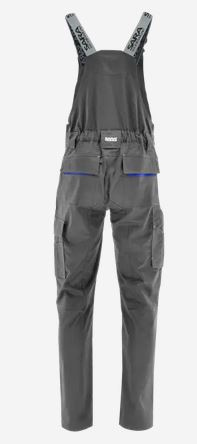 Actiflex Sara Workwear spodnie ogrodniczki do pracy z szelkami szaro-niebieskie Actiflex Sara Workwear spodnie ogrodniczki do pracy z szelkami szaro-niebieskie