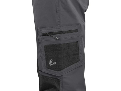 męskie ogrodniczki robocze CXS Canis Solis szaro-czarne męskie ogrodniczki robocze CXS Canis Solis szaro-czarne