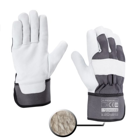 RĘKAWICE OCIEPLANE WZMOCNIONE KOZIĄ SKÓRĄ X-PREMIUM WINTER ROZM. 10 RĘKAWICE OCIEPLANE WZMOCNIONE KOZIĄ SKÓRĄ X-PREMIUM WINTER ROZM. 10