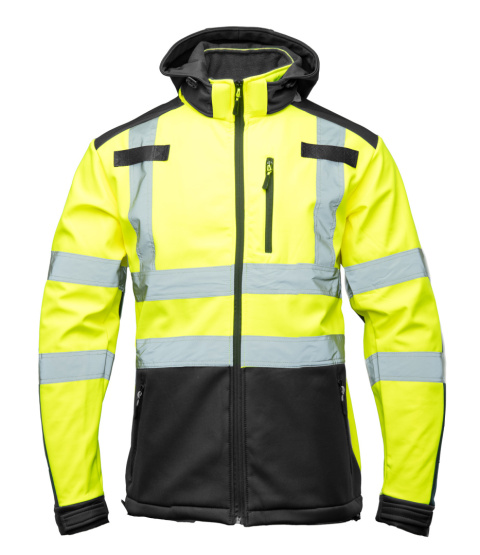 bluza robocza softshell z pasami odblaskowymi Brixton Flash kat. 2 kl. 2 Polstar żółto-czarna bluza robocza softshell z pasami odblaskowymi Brixton Flash kat. 2 kl. 2 Polstar żółto-czarna
