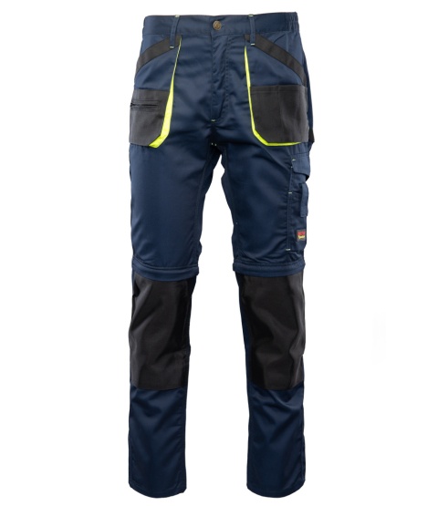 spodnie robocze do pasa Brixton Practical Polstar z odpinanymi nogawkami garnatowo-żółte spodnie robocze do pasa Brixton Practical Polstar z odpinanymi nogawkami garnatowo-żółte