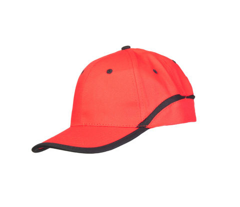 czapka robocza z daszkiem Baseball Polstar czerwono-czarna czapka robocza z daszkiem Baseball Polstar czerwono-czarna