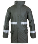 kurtka robocza przeciwdeszczowa z pasami odblaskowymi Grosvenor PU Polstar zielona kurtka robocza przeciwdeszczowa z pasami odblaskowymi Grosvenor PU Polstar zielona