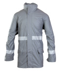 kurtka robocza przeciwdeszczowa z pasami odblaskowymi Grosvenor PU Polstar stalowa kurtka robocza przeciwdeszczowa z pasami odblaskowymi Grosvenor PU Polstar stalowa
