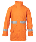 kurtka robocza przeciwdeszczowa z pasami odblaskowymi Grosvenor PU Polstar pomarańczowa kurtka robocza przeciwdeszczowa z pasami odblaskowymi Grosvenor PU Polstar pomarańczowa