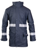 kurtka robocza przeciwdeszczowa z pasami odblaskowymi Grosvenor PU Polstar granatowa kurtka robocza przeciwdeszczowa z pasami odblaskowymi Grosvenor PU Polstar granatowa