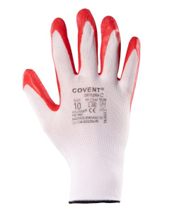 rękawice robocze powlekane szorstkowanym lateksem Covent Simple C kat. II Polstar