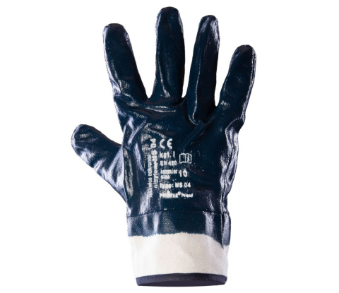 rękawice robocze powlekane nitrylem NS NS04 ciężkie P. Mankiet kat. I Polstar rękawice robocze powlekane nitrylem NS NS04 ciężkie P. Mankiet kat. I Polstar
