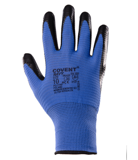 rękawice robocze powlekane nitrylem Covent Navy kat. II Polstar rękawice robocze powlekane nitrylem Covent Navy kat. II Polstar
