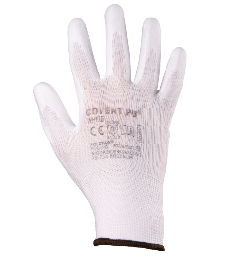 rękawice robocze powlekane poliuretanem Covent PU Biel kat. II Polstar rękawice robocze powlekane poliuretanem Covent PU Biel kat. II Polstar