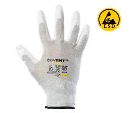 rękawice robocze powlekane poliuretanem Covent PU ESD kat. II Polstar