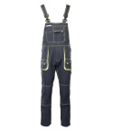 spodnie robocze ogrodniczki Brixton Spark Polstar granatowo-żółte spodnie robocze ogrodniczki Brixton Spark Polstar granatowo-żółte