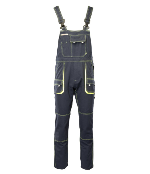 spodnie robocze ogrodniczki Brixton Spark Polstar granatowo-żółte spodnie robocze ogrodniczki Brixton Spark Polstar granatowo-żółte